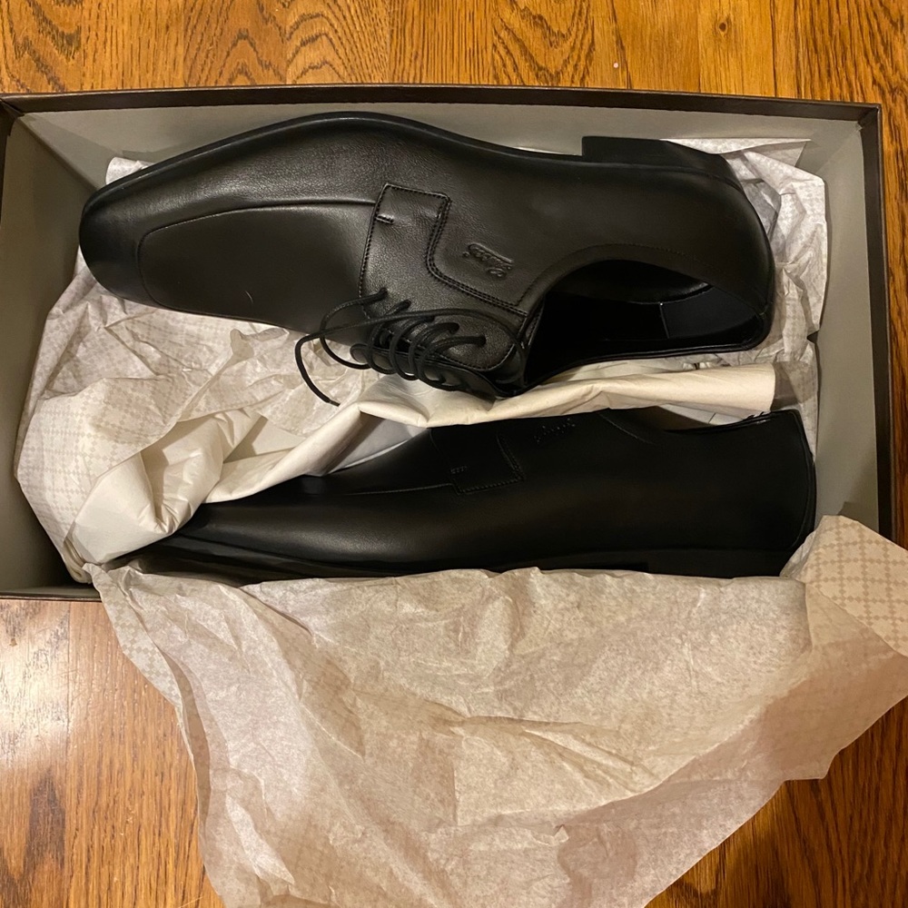 Gucci Black Leather Dress Shoes,9 UK, brand new, - Picture 3 of 5
